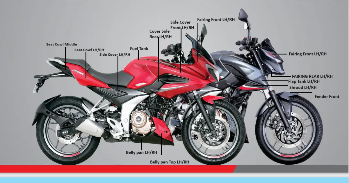 Ns200 Rear Seat Cowl For Bajaj Rs 200 BDJ For Bajaj Pulsar Rs200